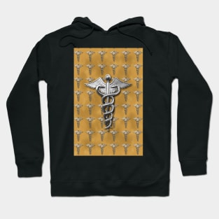 Silver Medical Caduceus Hoodie